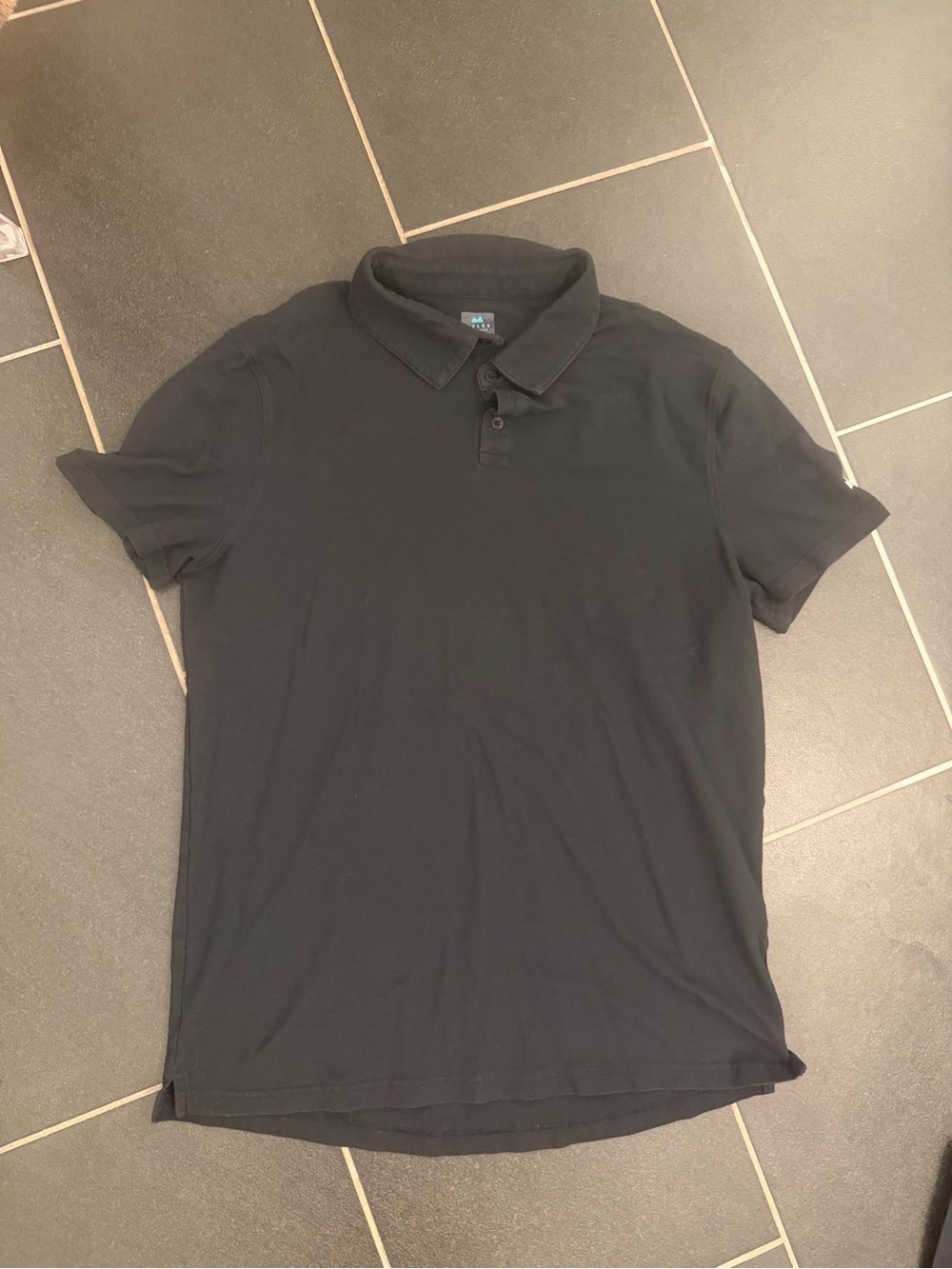 Myles Tour Polo Men’s Large Black Modal Organic Cotton Stretch Shirt runs slim
